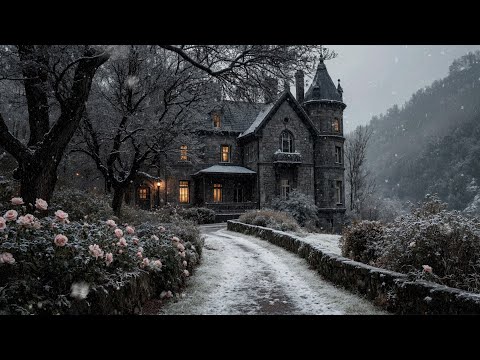 “The Manor Where Snow Refuses to Pass” — A Silent Winter Estate | Dark Academia piano