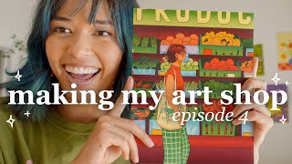 starting my art shop & working full time ✿ ep. 4 | print mishaps, eco-friendly packaging, summer fun