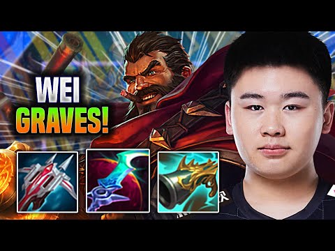 WEI PERFECT GAME WITH GRAVES TOPLANE! - RNG Wei Plays Graves Top vs Sion! | Season 2022