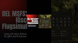 Löschen von Flugsimulator MSFS2020