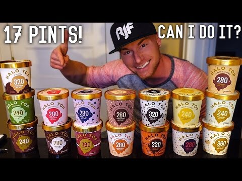 Every Flavor Of Halo Top Ice Cream Challenge | Man Vs. Food