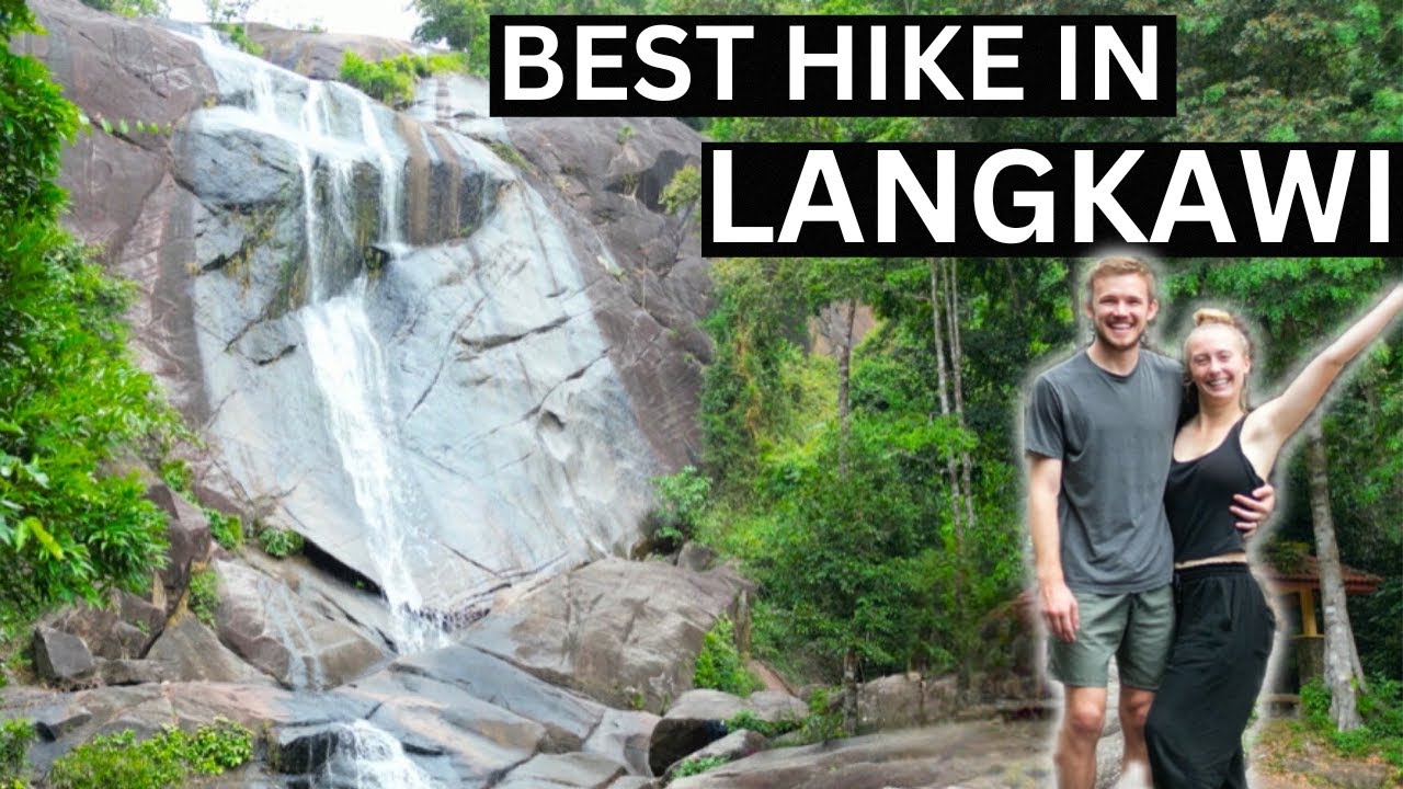 Adventurous explorers ascend towards the captivating Seven Wells Waterfall.