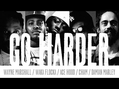 Wayne Marshall ft. Waka Flocka, Ace Hood & Cham - Go Harder (prod by Damian Marley) - November 2013