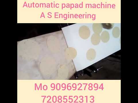 A.s. engineering 100kg/day automatic papad making machine