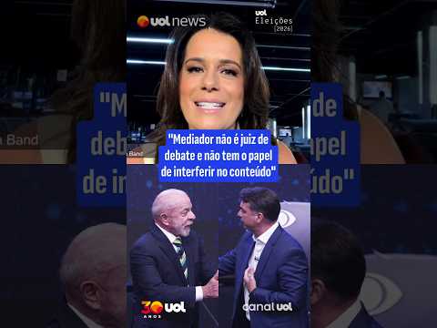 Debate na Band: Adriana Araújo afirma que mediador não é juiz e não interfere em conteúdo