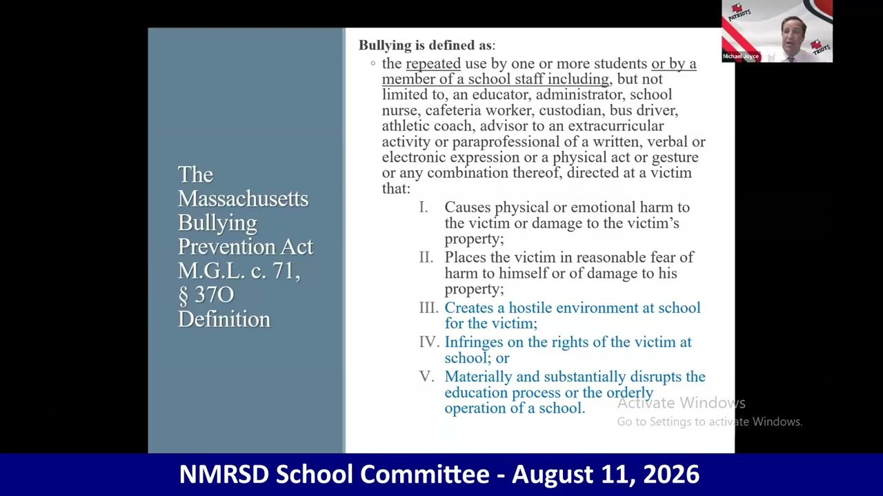 From the School Committee