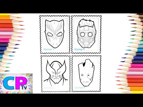Superheroes on the Stamps Coloring Pages/Black Panther/Wolverine/Defqwop - Awakening [NCS Release]