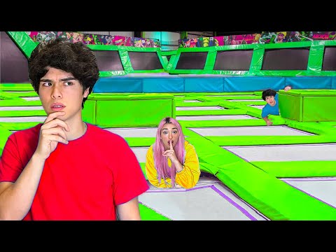 EXTREME HIDE & SEEK IN TRAMPOLINE PARK!