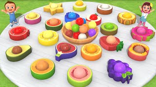 Learn Fruit Names & Colors for Kids | Wooden Montessori Toys 3D Kids Educational