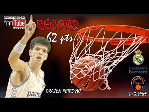 The best match Drazen Petrovic - 62 points in the final of the 1989 European Cup Winners' Cup.