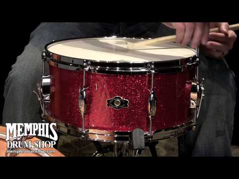 George Way 6.5x14 Tradition Maple/Poplar Snare Drum Red Sparkle Lacquer 2014 image 7