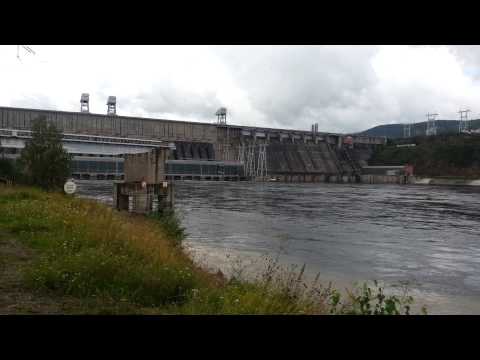 Enisey dam near to Krasnoyarsk