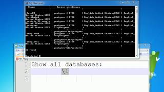 PostgreSQL - SQL Shell - Show all databases