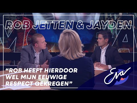 Rob Jetten in gesprek met Jayden die demonstreerde op het Malieveld | Eva