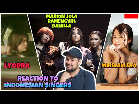 REACTION TO INDONESIAN SINGERS: MIRRIAM EKA - Lyodra - Marion Jola, Danilla, Ramengvrl