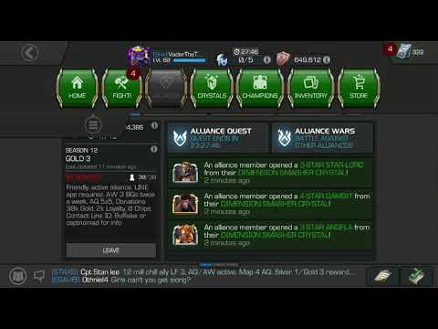 Dimensional Smasher Crystal opening Marvel Contest of Champions MCOC Cavalier