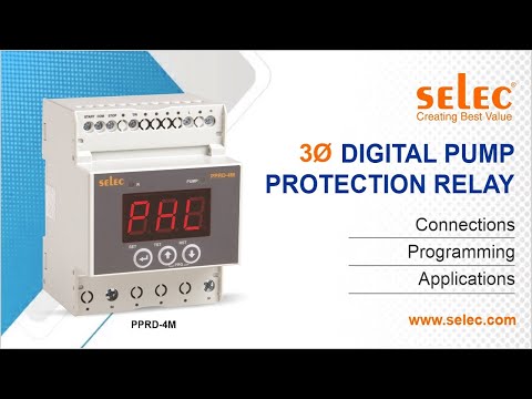 Selec PPRD-4M-3-415V: 3Ø digital Pump Protection Relay: Connections, Programming, and Applications