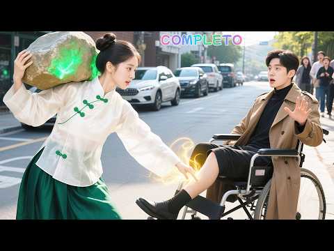 🔥La chica con superpoderes bajó una enorme roca de la montaña y curó la pierna del CEO cojo!#kdrama