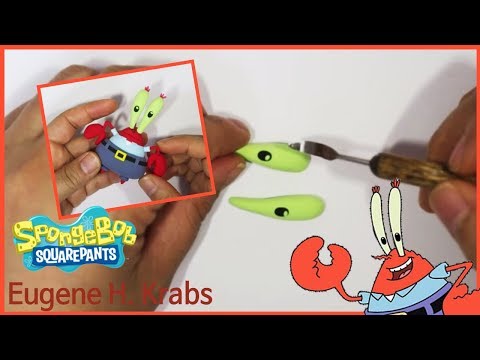 Making Eugene H. Krabs /Mr. Krabs /spongebob squarepants/air dry clay tutorial