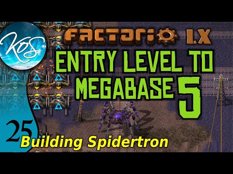 Factorio 1.X Entry Level to Megabase 5 - 25 - BUILDING SPIDERTRON! - Guide, Tutorial