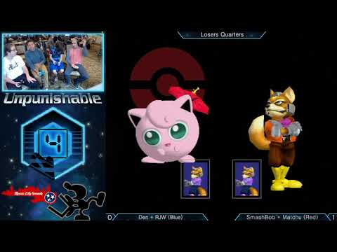 Unpunishable 4 - Den + RJW (Blue) vs SmashBob + Matchu (Red) - Melee Doubles
