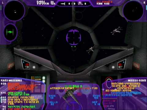 Playthrough of TIE Fighter Total Conversion Battle 1 Mission 2 - Red Alert