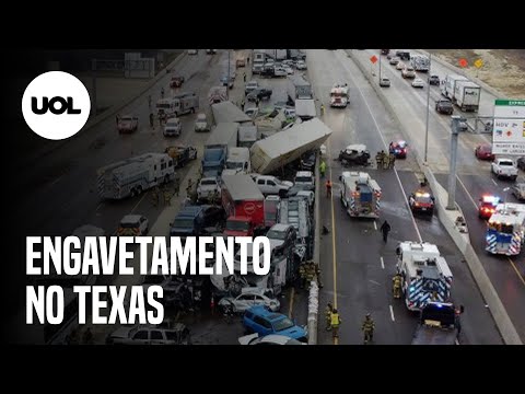Engavetamento com 100 carros deixa mortos e feridos no Texas