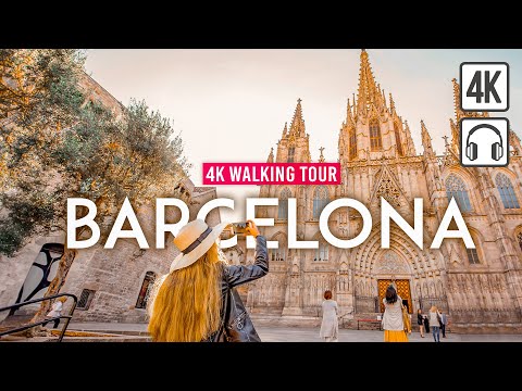 BARCELONA, Spain 4K Walking Tour - Captions & Immersive Sound [4K Ultra HD/60fps]