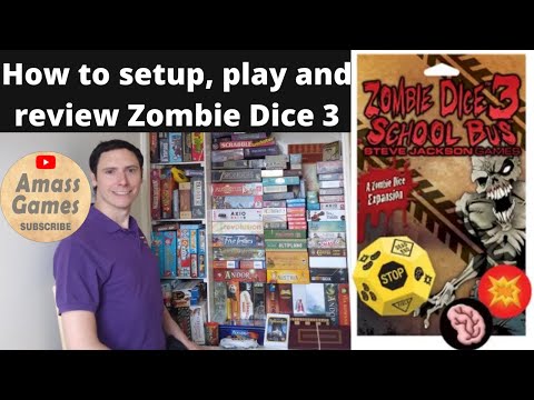 How to setup, play and review Zombie Dice 3 Happy Halloween! by * AmassGames *