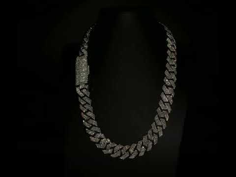 💎 20mm Moissanite Cuban Link Chain – 24″ | 925 Sterling Silver, VVS DEF Stones 💎