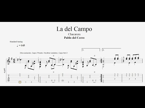 Pablo del Cerro - La del Campo (Chacarera) - Tab