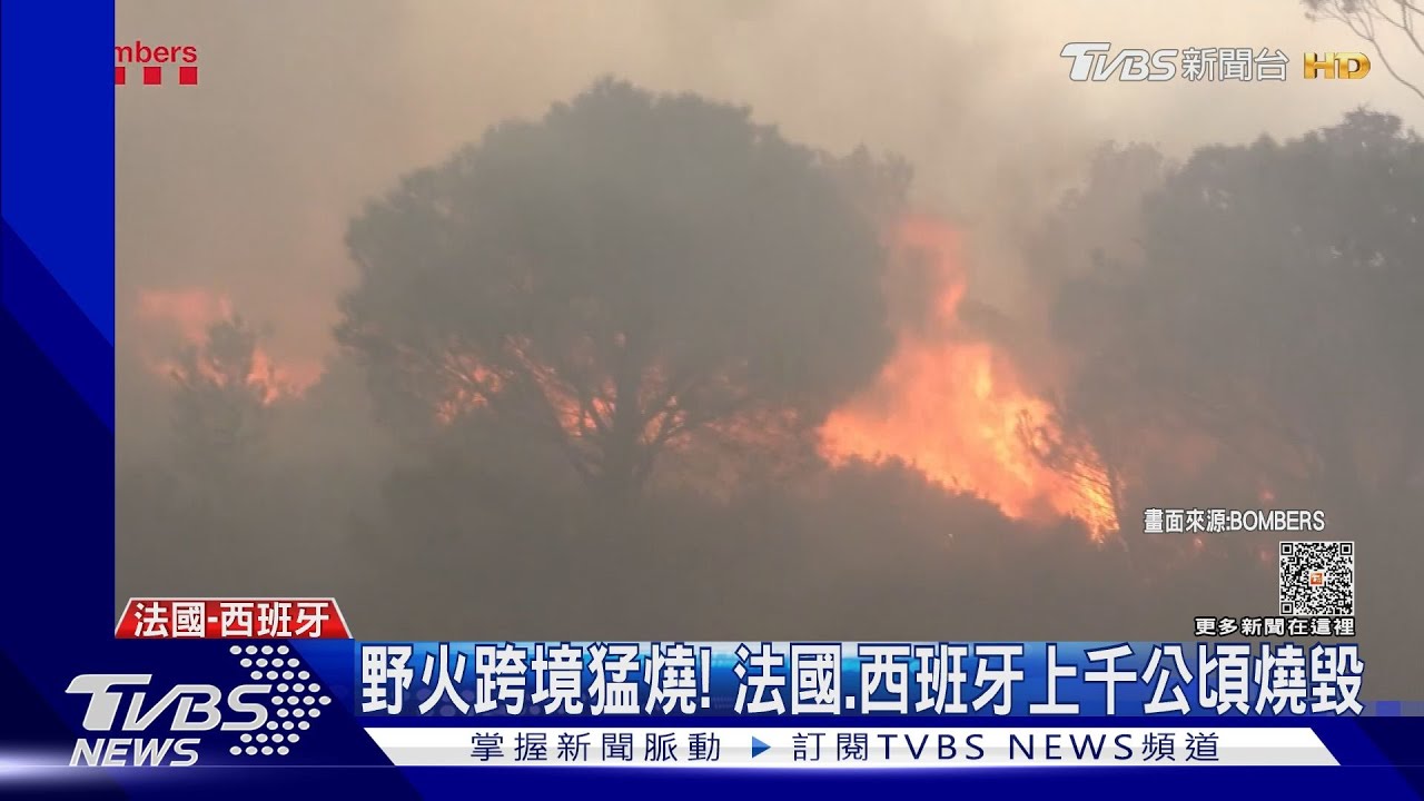 野火跨境猛燒! 法國、西班牙上千公頃燒毀
