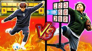 【どっちが最強？】キックターゲット vs ストラックアウト！【サッカー vs 野球】