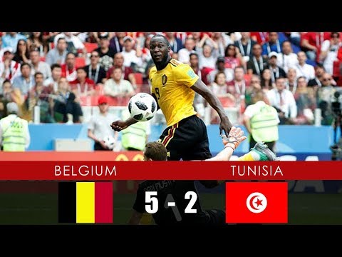 BELGIUM vs TUNISIA 5-2 - All Goals & Extended Highlights - 23rd June 2018