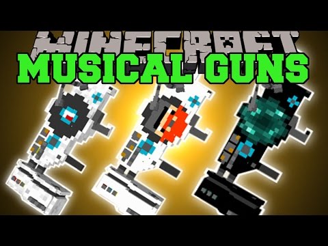 Minecraft: MUSICAL GUNS (DESTRUCTION FROM DUBSTEP!) Mod Showcase