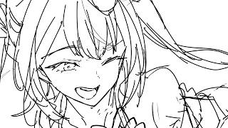 ３時間でイラスト描けば一日３枚は描けるやろ　その35「星川サラ」ちゃん