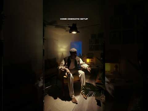 Simple cinematic lighting setup at home 🎥✨ #cinematography #filmmaker