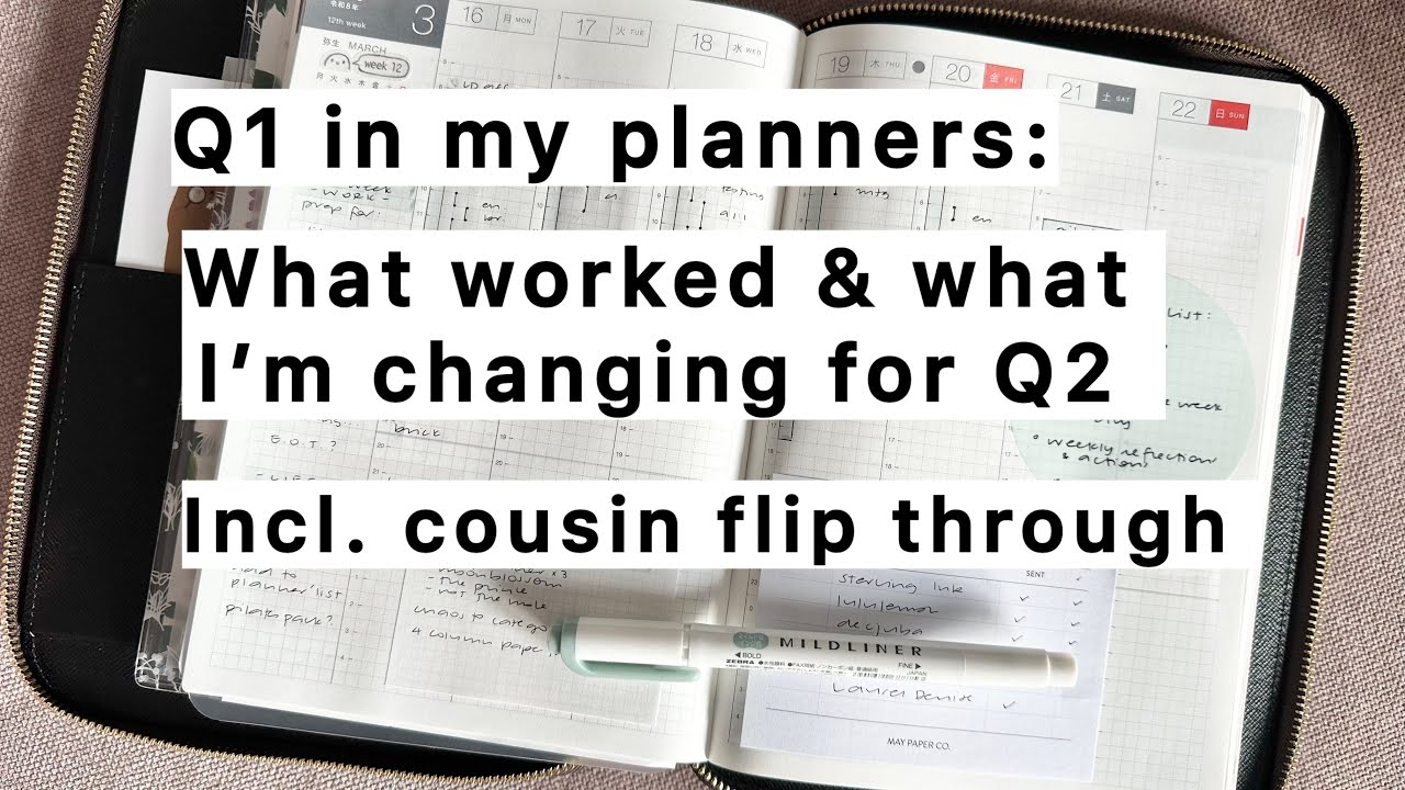 Q1 planner update incl. Hobonichi cousin flip through 