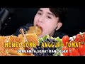 AMSR Mukbang Raw HoneyComb Sarang Madu Buah Seger Anggur Hitam Tomat Eating Show Indonesia