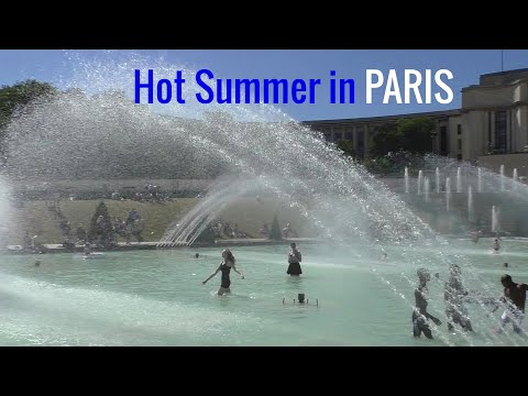 Jardins du Trocadéro Paris - Baden im Trocadéro-Brunnen - Bathing in the Trocadero fountain