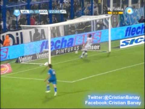 Velez 2 Godoy Cruz 1 (Relato Gustavo Vergara ) Torneo Inicial 2012 Los goles (9/11/2012)