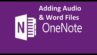 02  One Note Tutorial - How To Add Audio and Word document in OneNote