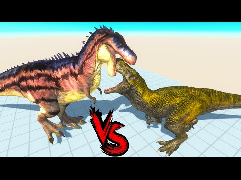 OLD T-REX vs YOUNG T-REX RACE BATTLE COMPETITION - Animal Revolt Battle Simulator