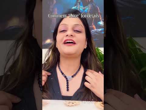 Midnight Sapphire Drop Necklace Set