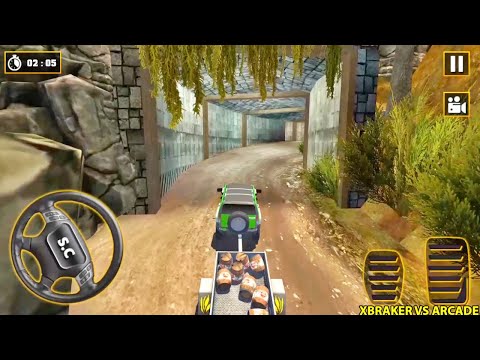 Offroad Cargo Jeep Driving 2021: New Cargo Jeep Unlocked Green Car 4x4 Driving Simulator Gameplay