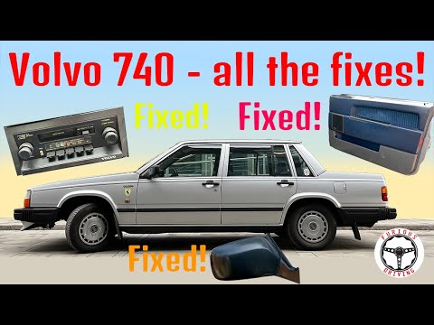 Volvo 740 fixes! Door pocket! OG Radio! Door mirror! All done!