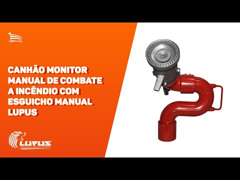 Canhão Monitor Manual de Combate a Incêndio com Esguicho Manual  - Video