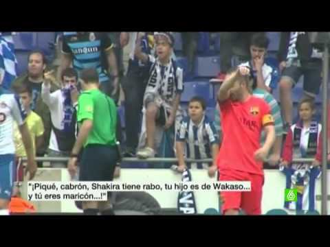 Curva RCDE: Piqué, cabrón, Shakira tiene rabo, tu hijo es de Wakaso, y tú eres maricón...