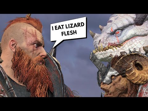 Wulfrik Taunts to Lizardmen & Beastmen