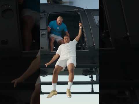 They Jumped From a Helicopter Onto a Trampoline#football #haaland #parody